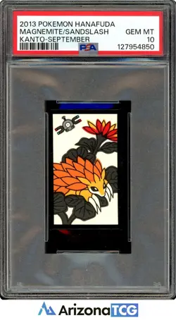 Pokemon 2013 Magnemite/Sandslash Pokemon Hanafuda Kanto-September PSA 10 - Image 1