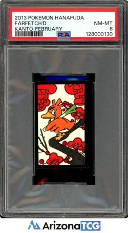 Pokemon 2013 Farfetch'd Pokemon Hanafuda Kanto-February PSA 8 - Image 1