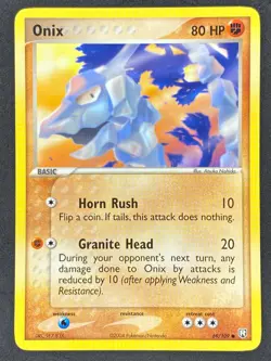 Pokemon Onix 69/109 TRR EX Team Rocket Returns LP/NM - Image 1
