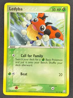 Pokemon Ledyba 64/109 TRR EX Team Rocket Returns LP/NM - Image 1