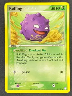 Pokemon Koffing 61/109 TRR EX Team Rocket Returns NM - Image 1