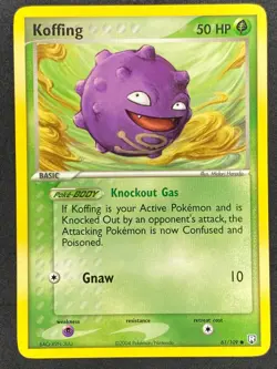 Pokemon Koffing 61/109 TRR EX Team Rocket Returns LP/NM - Image 1