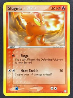 Pokemon Slugma 77/109 TRR EX Team Rocket Returns LP/NM - Image 1
