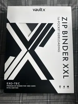 Vault X Exo-Tec Zip Binder SV10.5 16 Pocket XXL - Pokemon Black Bolt White Flare - Image 1