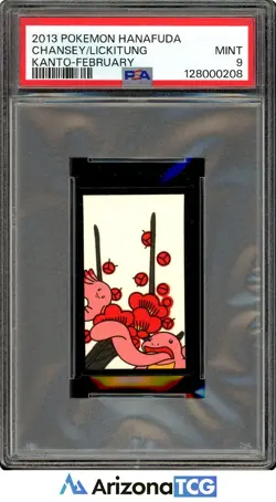 Pokemon 2013 Chansey/Lickitung Pokemon Hanafuda Kanto-February PSA 9 - Image 1