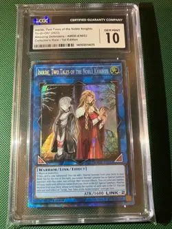 Yugioh Isolde, Two Tales of the Noble Knights AMDE-052 Collector's 1st Ed CGC 10 - Image 1