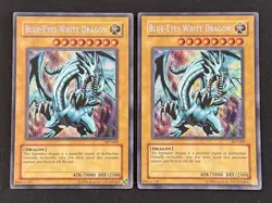 (2x) Yu-Gi-Oh! Blue-Eyes White Dragon 2003 Collectors Unlimited BPT-009 Secret - Image 1