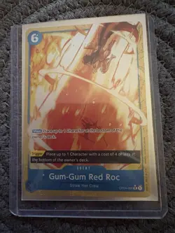 Gum-Gum Red Roc (Alternate Art) OP04-056 Premium Booster -The Best- Foil - Image 1