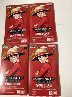 One Piece TCG OP-13 Carrying On His Will Sleeved Booster Packs English Lot Of 4 - Image 2