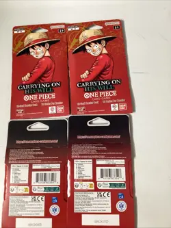 One Piece TCG OP-13 Carrying On His Will Sleeved Booster Packs English Lot Of 4 - Image 3