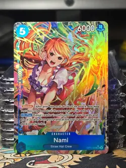 One Piece CCG Nami OP11-054 Alternative Art Parallel a Fist of Divine Speed - Image 1