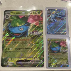 Pokemon TCG Venusaur EX Blastoise Ex Stellar Crown Stamped Promo + JUMBO card. - Image 1