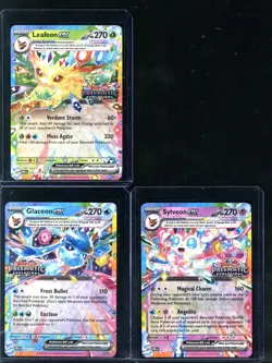 Set of 3 Prismatic Evolutions Suprise Box Promo Pokemon Cards (English) - Image 1