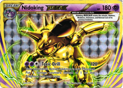 Pokemon TCG Evolutions Holo Card Nidoking Break 46/108 HEAVY DMG - Image 1