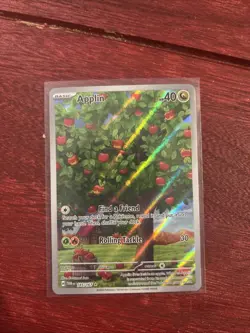 Pokemon TCG Applin Holo Illustration Rare Card 185/167 Twilight Masquerade NM - Image 1