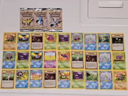 Lot of (27) Pokemon Fossil 1st Edition Cards NM - With All 3 Pack Arts - Image 1