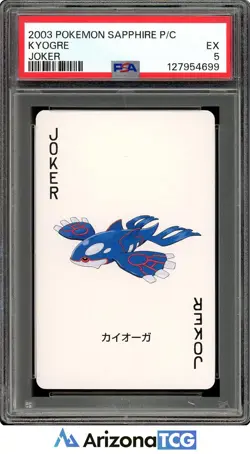 Pokemon 2003 Kyogre Joker Pokemon Sapphire Playing Cards Japanese PSA 5 - Image 1