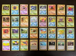 Pokemon Fossil COMPLETE SET Uncommon/Common Vintage WOTC 32 Card Lot MP-NM - Image 1