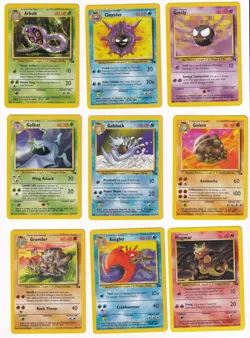 Pokemon Fossil COMPLETE SET Uncommon/Common Vintage WOTC 32 Card Lot MP-NM - Image 2