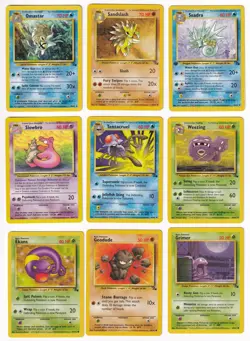 Pokemon Fossil COMPLETE SET Uncommon/Common Vintage WOTC 32 Card Lot MP-NM - Image 3