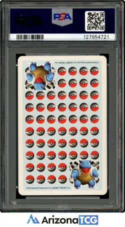 Pokemon 1998 Squirtle Jack of Spades Pokemon Stadium Blue Playing Card PSA 5 - Image 2