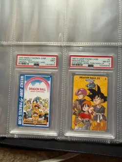 14x 1995 Dragon Ball Phone Card Lot Goku Vegeta Gohan Cell Vintage Rare PSA 9 - Image 3