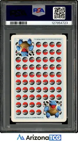 Pokemon 1998 Blastoise King Of Spades Pokemon Stadium Blue Playing Card PSA 6 - Image 2