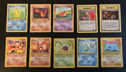 Pokemon 1st Edition TCG WOTC 10 card lot w/ Magby, Charmander, Psyduck Etc. - Image 1