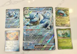 Pokemon 151 Blooming Waters Premium Collection 5 Promo Cards Jumbo Blastoise NM! - Image 1