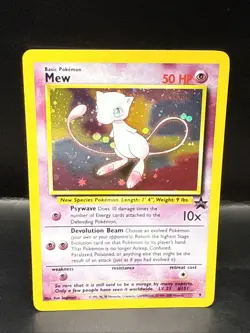 Pokemon TCG Mew 2000 WOTC Black Star Promo 9 Holo League Pokemon Card I - Image 2