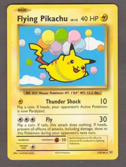 Flying Pikachu 110/108 Secret Rare XY Evolutions Pokemon Card Near Mint NM - Image 1