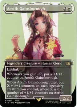 Aerith Gainsborough (Borderless) - 0374 - Final Fantasy - MTG - NM/M - Image 1
