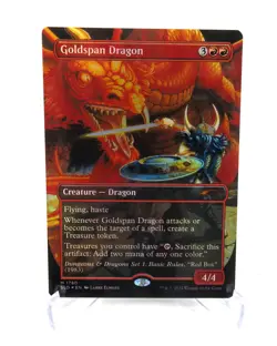 Goldspan Dragon 1780 Borderless Rainbow Foil D & D Secret Lair MTG NM / M - Image 1