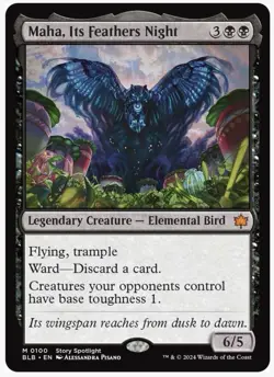 Maha, Its Feathers Night Bloomburrow Regular- NM/M - Image 1