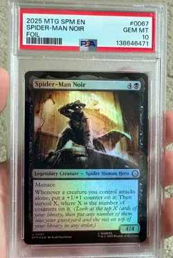 2025 MTG Spider-Man Noir FOIL PSA 10 GEM MINT - POP 1 !!! - Image 1