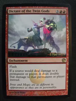 Dictate of the Twin Gods NM FOIL PRE-RELEASE PROMO Journey into Nyx MTG - Image 1