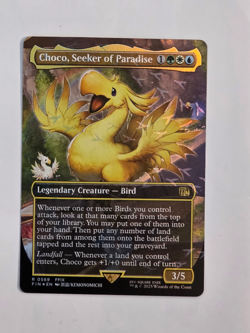 Choco, Seeker of Paradise (Borderless) (Chocobo Track Foil) Final Fantasy MTG NM - Image 1
