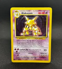 Alakazam Holo 1/102 Pokemon Base Set - MP - Image 1