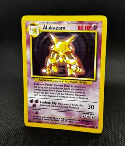 Alakazam Holo 1/102 Pokemon Base Set - MP - Image 2