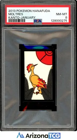 Pokemon 2013 Moltres Kanto-January Pokemon Hanafuda PSA 8 - Image 1