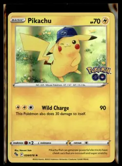 2022 Pokemon: Go Pikachu Holo Rare #028 - Image 1