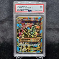 Pokemon XY Ancient Origins Primal Groudon EX Full Art #97/98 PSA 7 - Image 1