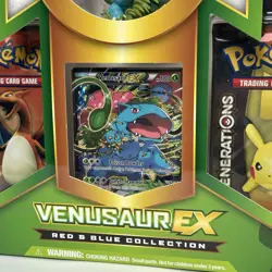 New Sealed Pokemon 20th Anniversary Venusaur EX Red & Blue Collection Box MINT - Image 4