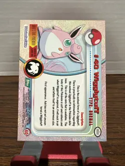 1999 Pokemon Topps TV Animation #40 Wigglytuff - Image 2
