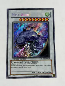 Yugioh MIST WURM HA01-EN023 Secret Rare Promo LP - Image 1