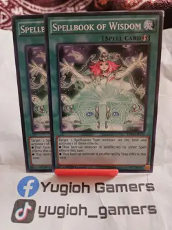 Yu-Gi-Oh Spellbook Of Wisdom X2 BP03 1st Edition Common Light Played - Image 1