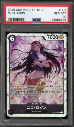 One Piece CCG Nico Robin Japanese OP12-087 PSA 10 Gem Mint - Image 1