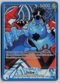 One Piece OP14 The Azure Sea's Seven - Jinbe Leader Alt Art OP14-040 - Image 1