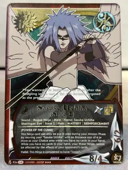 Sasuke Uchiha (State 2) N 934 Super Rare Foil Naruto CCG Card - Image 1