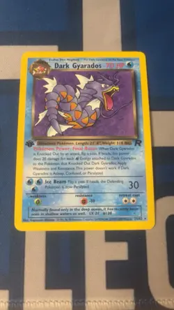 Pokemon TCG Dark Gyarados 1st Edition Non Holo Card 25/82 - Image 1